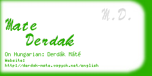 mate derdak business card