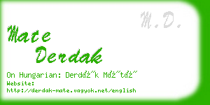 mate derdak business card